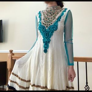 Indian Pakistani long wedding dress anarkali